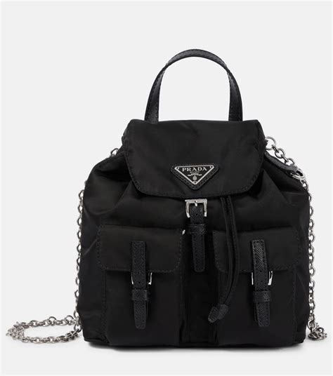 prada bags mytheresa|Prada leather backpack.